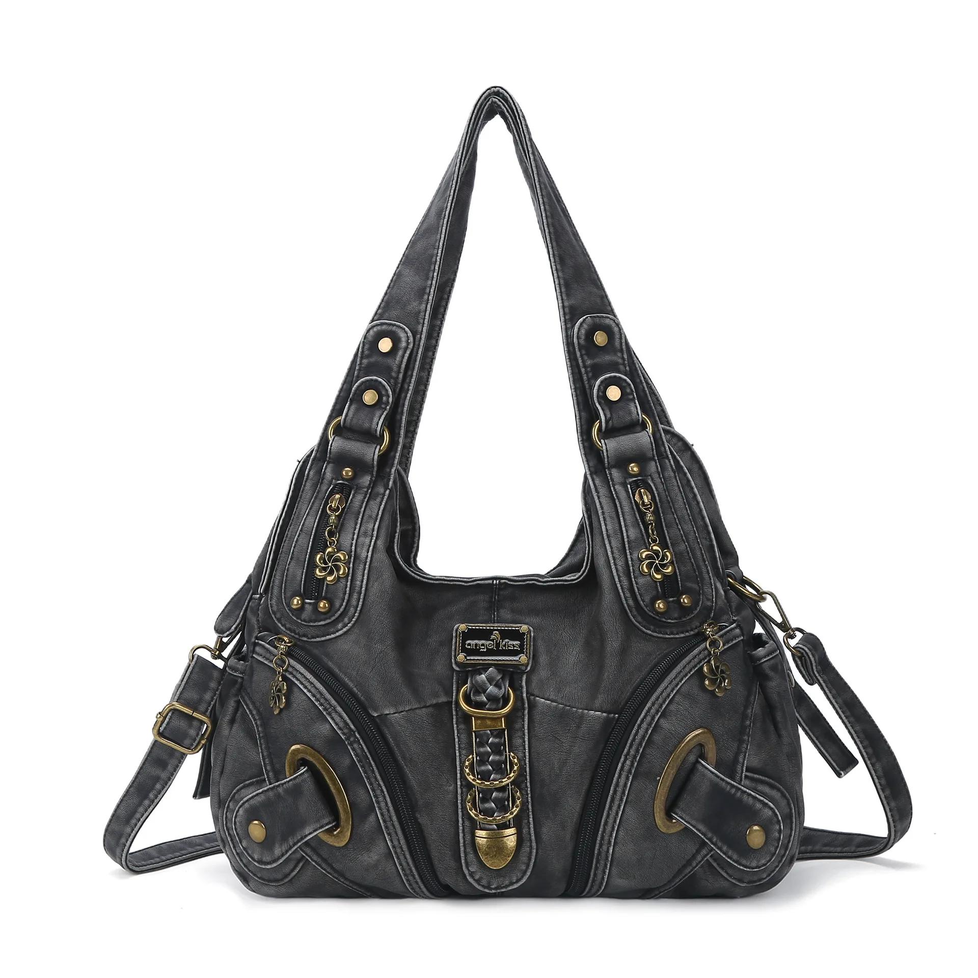Sac à bandoulière tendance pour femme Angel Kiss, grand sac fourre-tout à poignée supérieure, sac à 