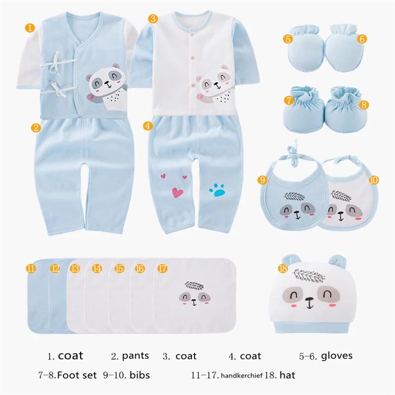 Lawadka 18 pièce/lot nouveau-né bébé vêtements pour filles garçons ensembles 100% coton infantile pr