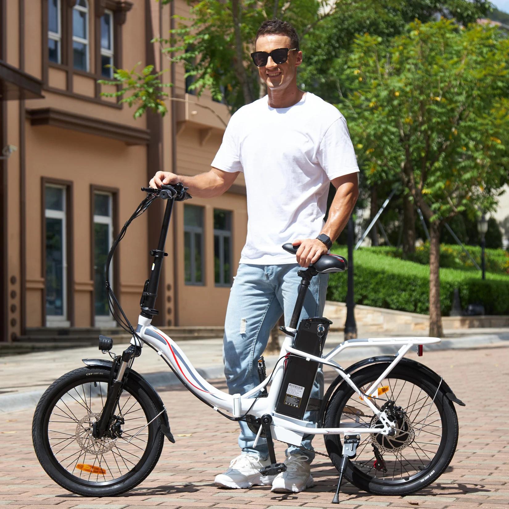 Vélo électrique pliant Step-Through Cruiser, moteur injuste, batterie perfective, système à 7 vitess