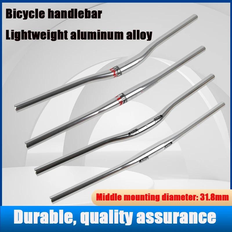 UNO-Guidon plat et courbé pour vélo, couleur argent, pour VTT, dimensions 31.8mm, 640mm, 680mm, 720m