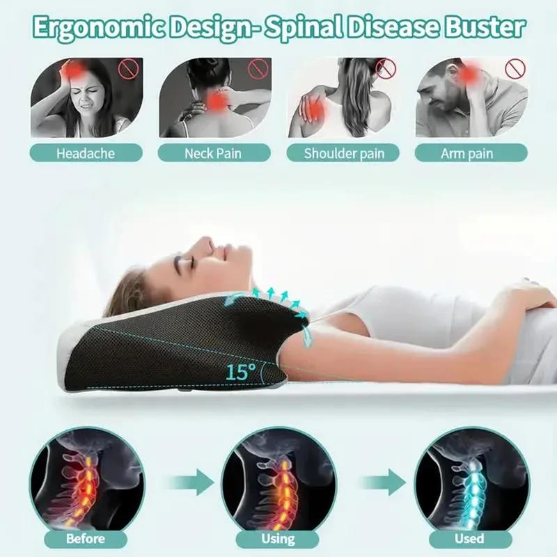 Oreiller cervical à mémoire de forme papillon, oreiller de sommeil confortable en mousse à mémoire d