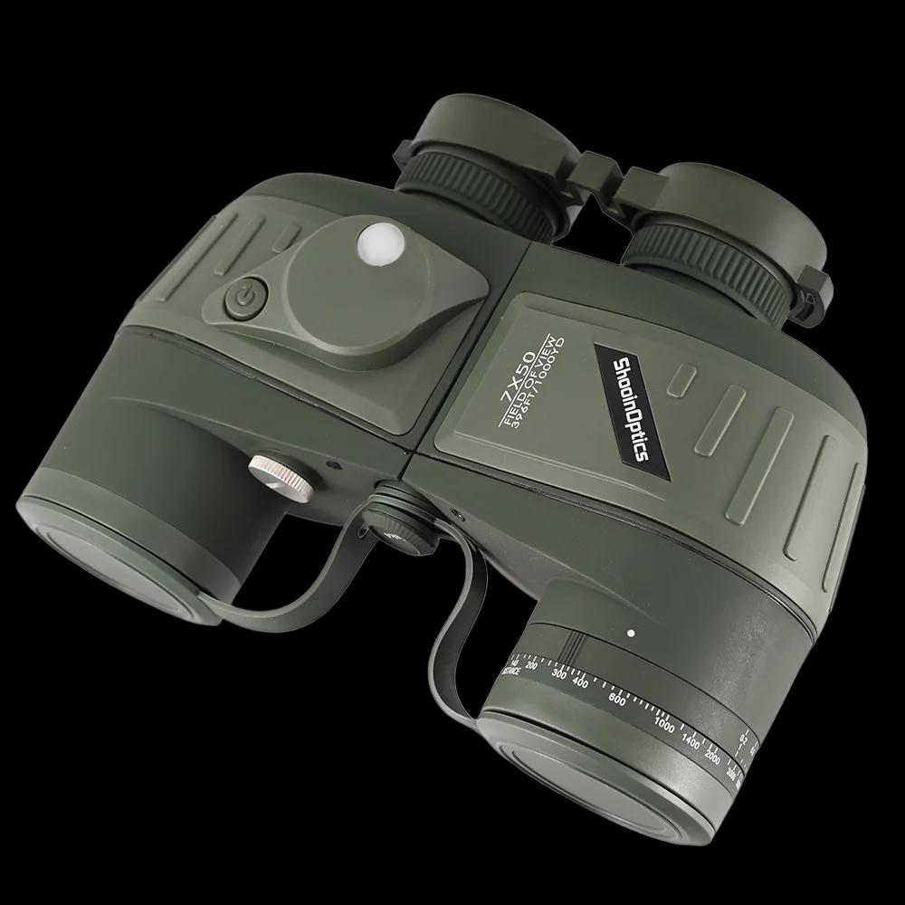 SHOOINOPTICS jumelles 7X50 boussole nautique FMC azote flottant imperméable pour la chasse observati