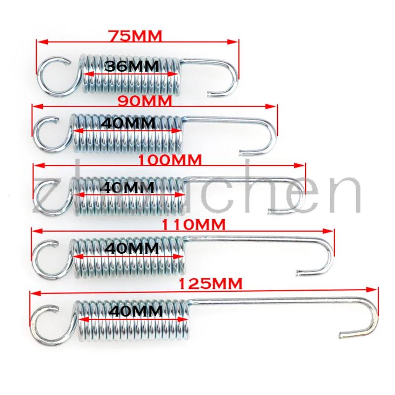 Ressort de béquille 75mm 90mm 100mm 110mm 125mm, pour CRF50 TTR Lifan YX Zongshen SSR Dirt Pit Bike