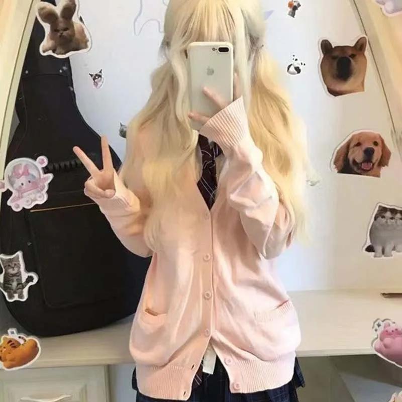Pull cardigan rose Mikasa avec le même style, pull tricoté COS personnage d'anime, veste pull unifor