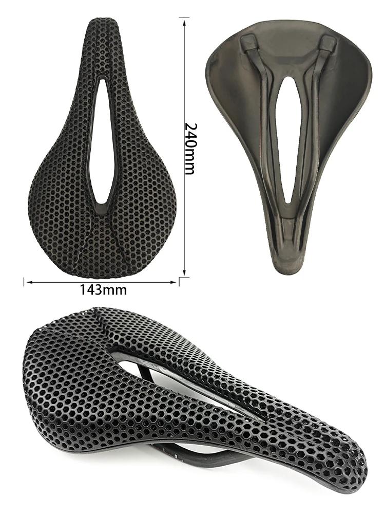 BALUGOE-Selle de vélo en carbone imprimée en 3D, siège de VTT confortable, coussin en accent d'abeil