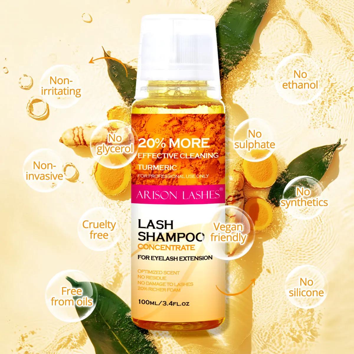 ARISON 100ml cils shampooing concentré sans Stimulation cils nettoyant bricolage professionnel Exten