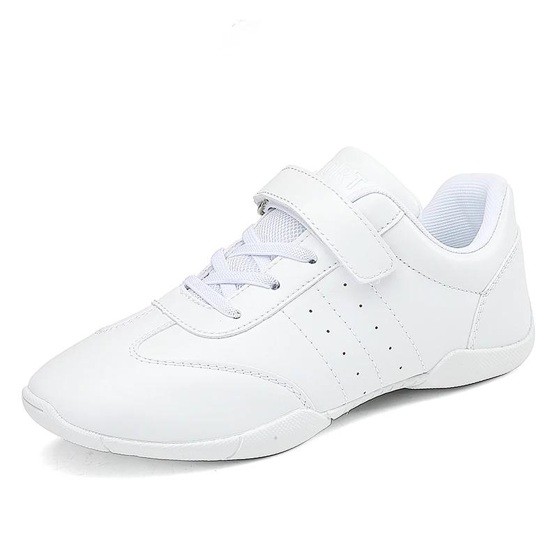 Chaussures de danse blanches pour cheerleading, pour tout-petits, jeunes filles, antidérapantes, bas