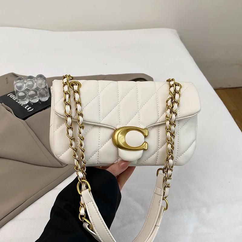 Sac à main de style féminin haut de gamme - Sac pour femme avec sangle en chaîne à motif de diamant,