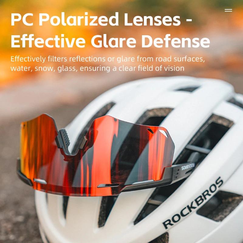 ROCKBROS-Lunettes de soleil polarisées photochromiques, lunettes de cyclisme, lunettes de vélo de ro