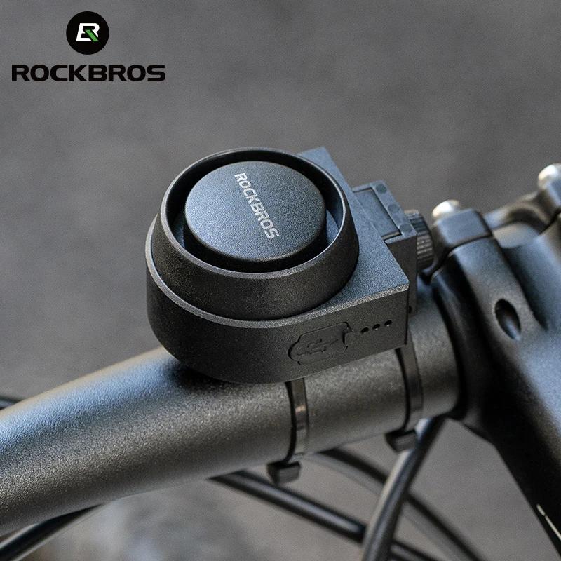 ROCKBROS-Sonnette électrique de type C pour vélo, klaxon antivol, télécommande sans fil, IPX5, insta