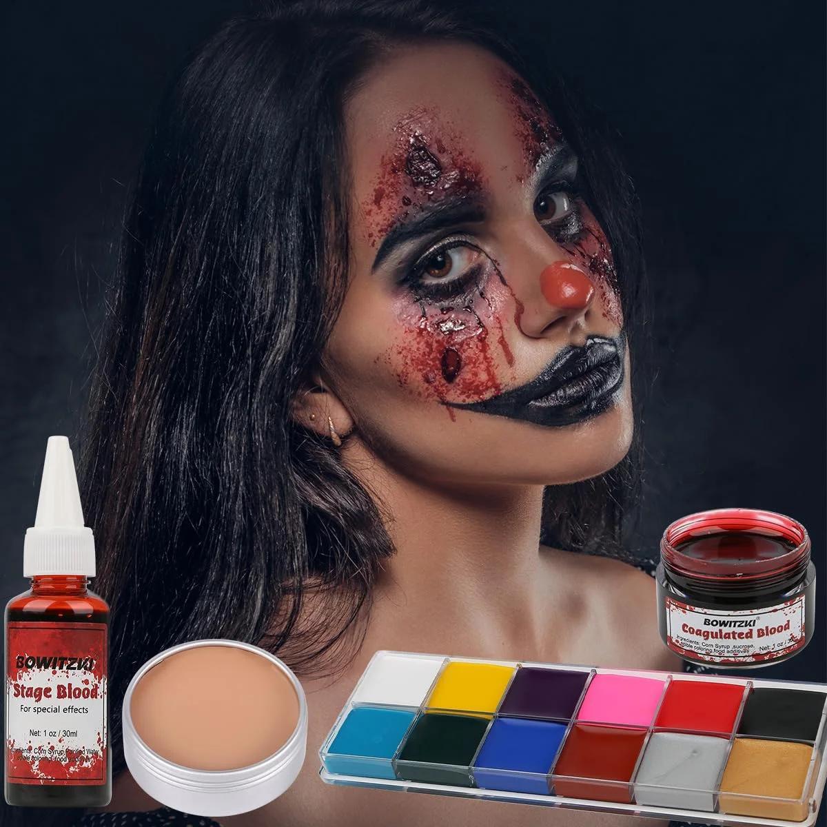Bowitzki SFX – peinture pour le visage et le corps, effets spéciaux de maquillage d'halloween, fauss