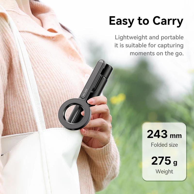 Ulanzi MG-003 Pro trépied de perche à Selfie de téléphone magnétique 1.36m trépied de Selfie extensi