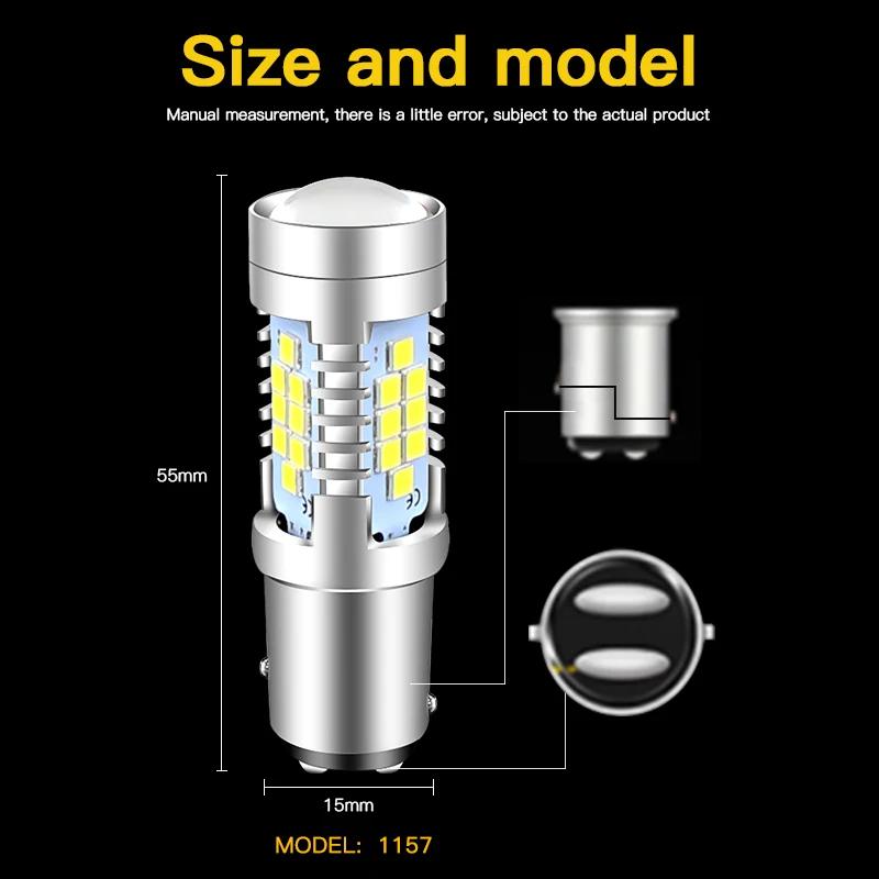2 pièces LED feux diurnes DRL ampoule lampe Canbus sans erreur P21/5W 1157 BAY15D pour Peugeot 408 3