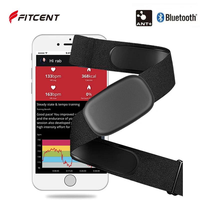 FITCENT 5.3Khz moniteur de fréquence cardiaque sangle pectorale Bluetooth ANT + capteur HR pour Pelo