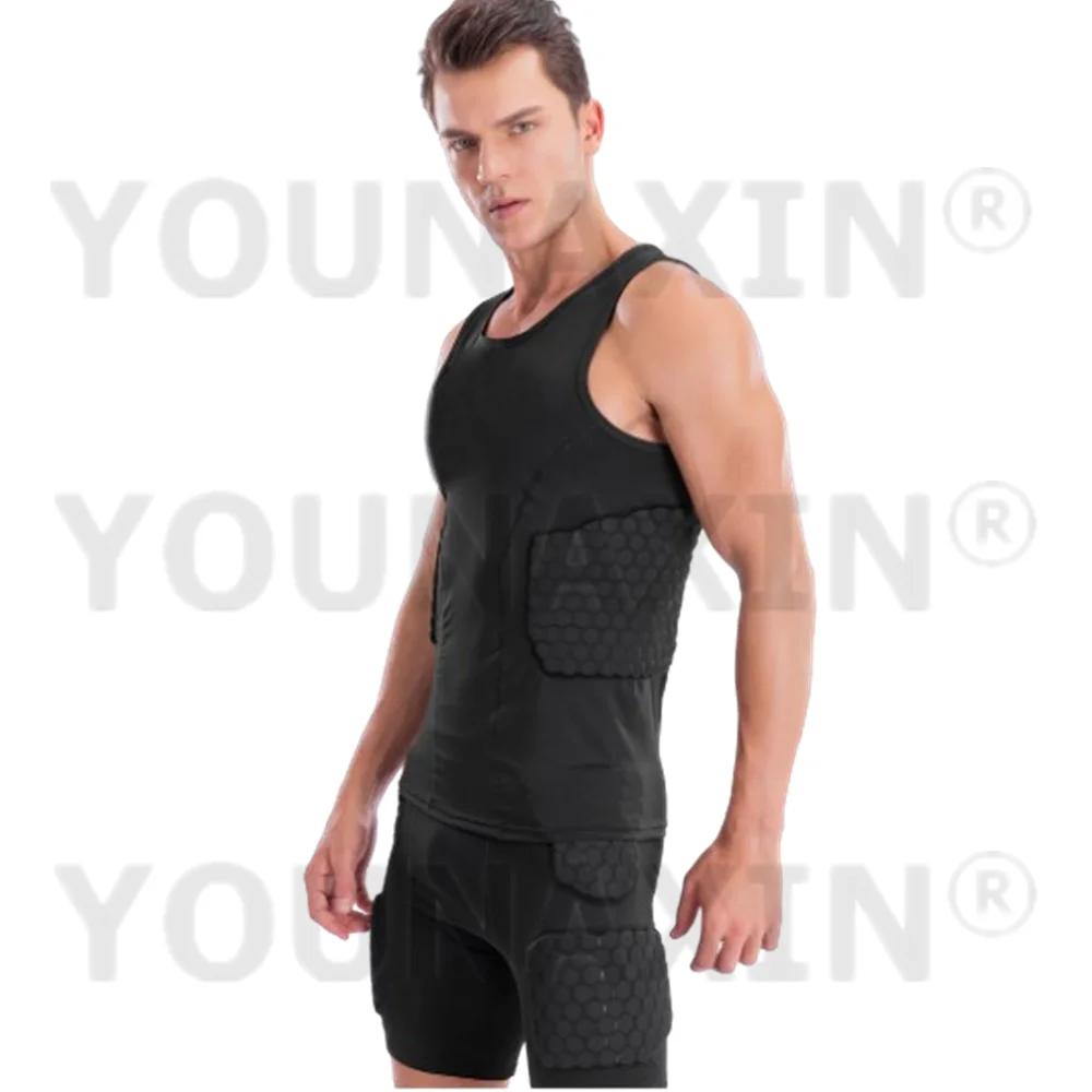 Haut de sport unisexe anti-collision, respirant et élastique, glaçure à séchage rapide, noir, précie