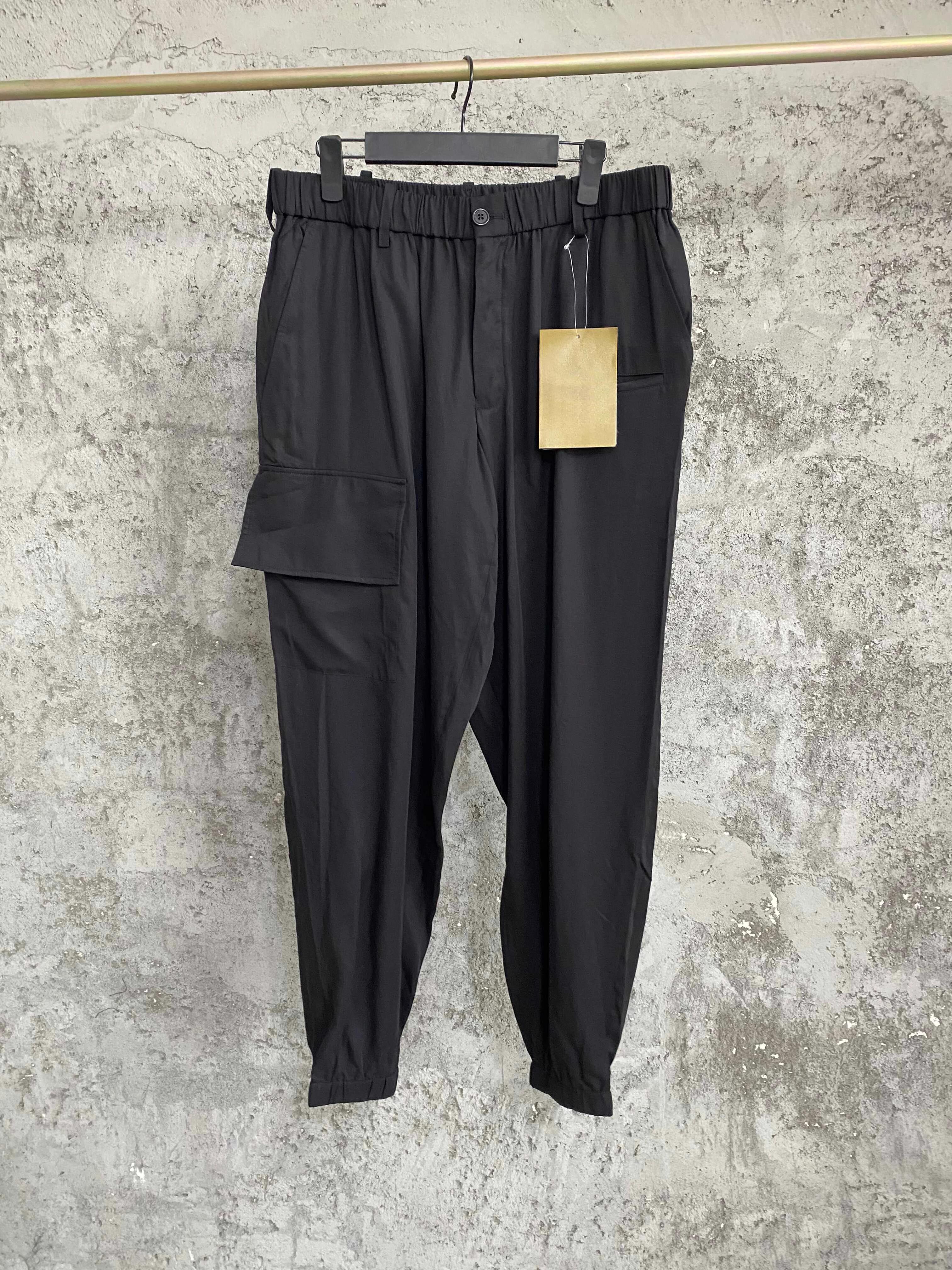 TOP-YAMAMOTO pantalon en tissu de vêtements de travail amples de style fonctionnel multi-poches, pan