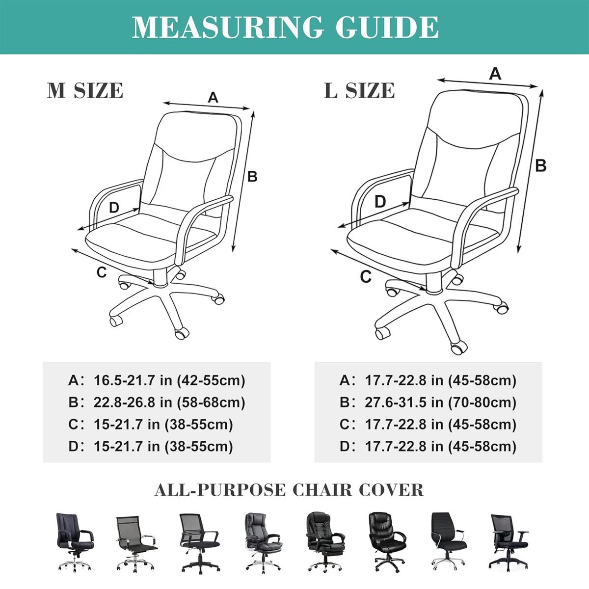 Housses de chaise de bureau en Spandex extensible, housse de siège d'ordinateur Anti-sale, housses a