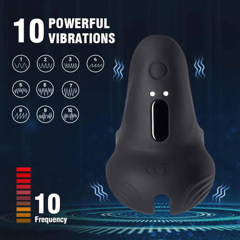 Vibromasseur 3 en 1 en silicone pour hommes, jouets sexuels, anneaux péniens, stimulateur de scrotum