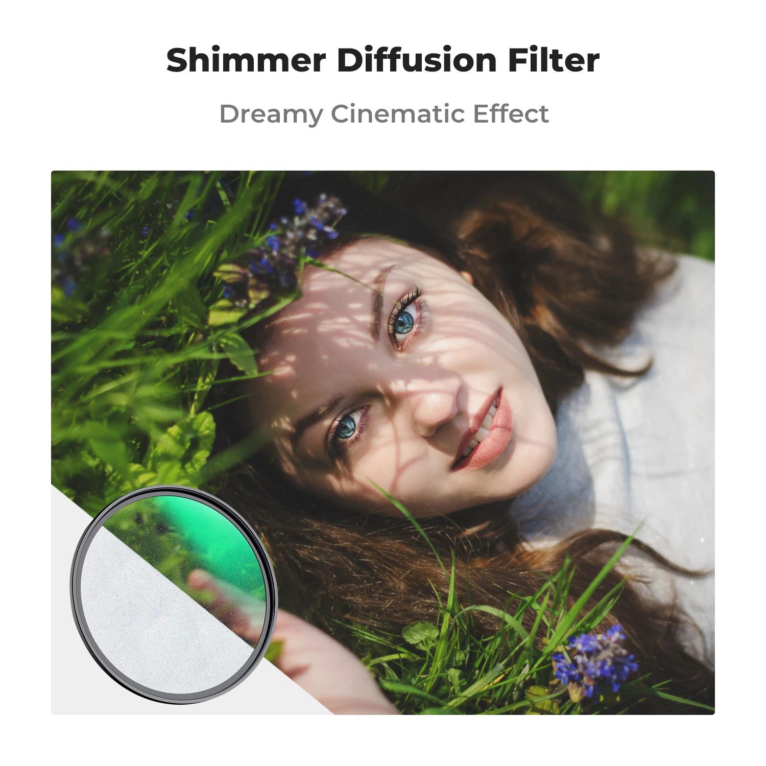 K & F Concept filtre de Diffusion scintillant 67mm 82mm 72mm 77mm filtre d'objectif à effet spécial 