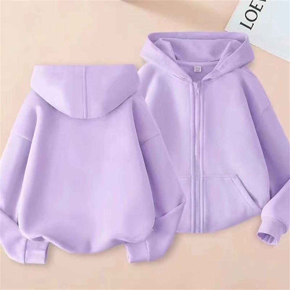 Enfants mode fermeture éclair style vêtements garçons sweat à capuche pour filles hauts printemps au