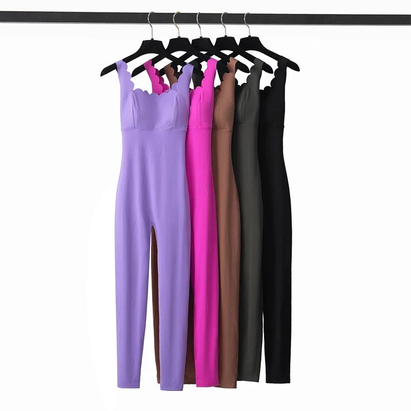 Combinaison de sport une pièce femme extensible et respirante - Vêtements de yoga ajustés et doux