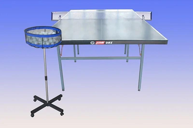 Dispositif Entraînement Tennis de Table - Panier Multi-Balles avec Collecteur Mobile - Accessoires