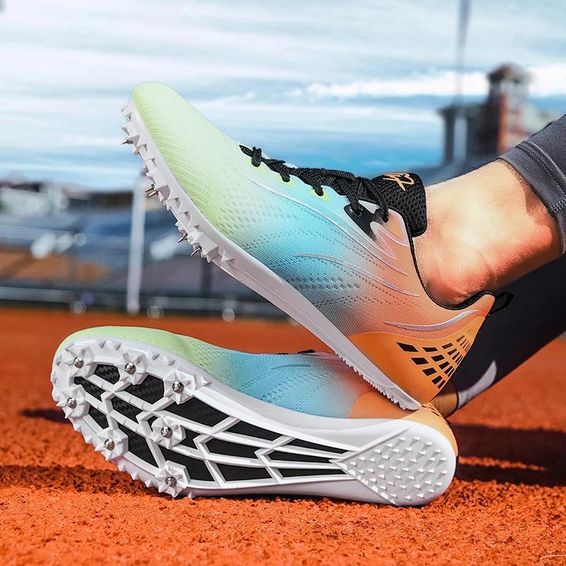 Chaussures d'athlétisme et de terrain, baskets professionnelles pour ongles, Sprinters, antidérapant