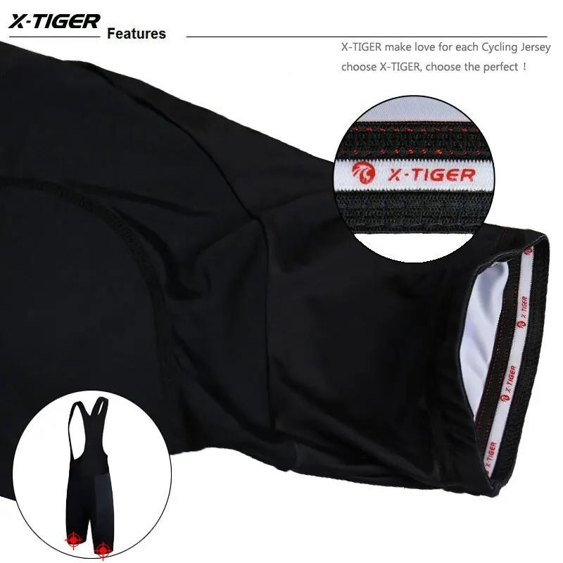 X-TIGER Cyclisme Cuissard Vélo Collants TriDuvet 5D Gel Rembourré Pro LyJean-Vélo Shorts Respirant H