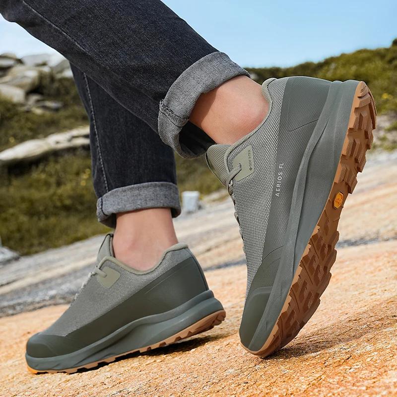 Chaussures randonnée montagne antidéparantes imperméables - Baskets caoutchouc résistantes pour camping et marche