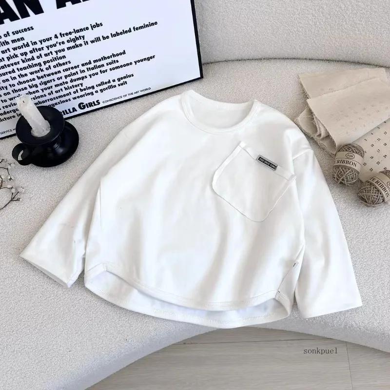 Enfants à manches longues chemise de Base garçons filles enfants haut automne garçon fille bébé col 