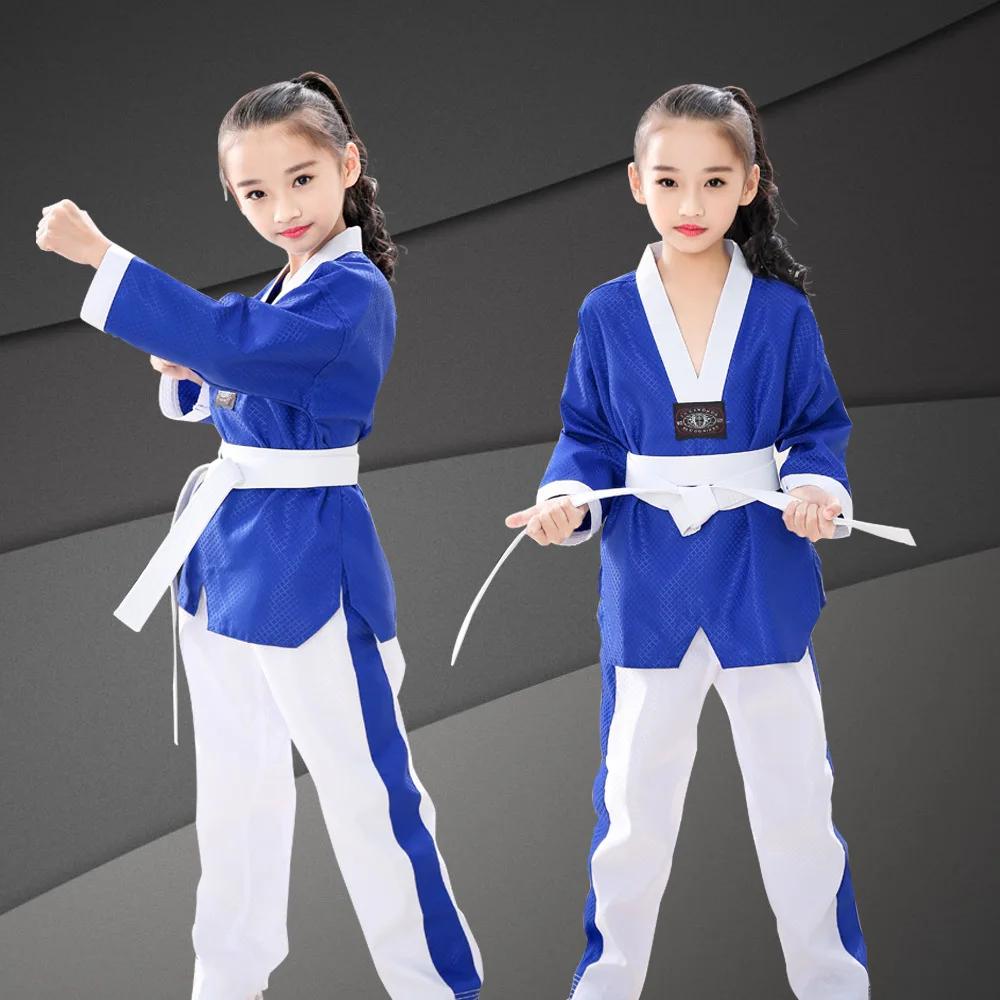 Vêtements Taekwondo hommes femmes pur coton manches longues entraînement résistant usure