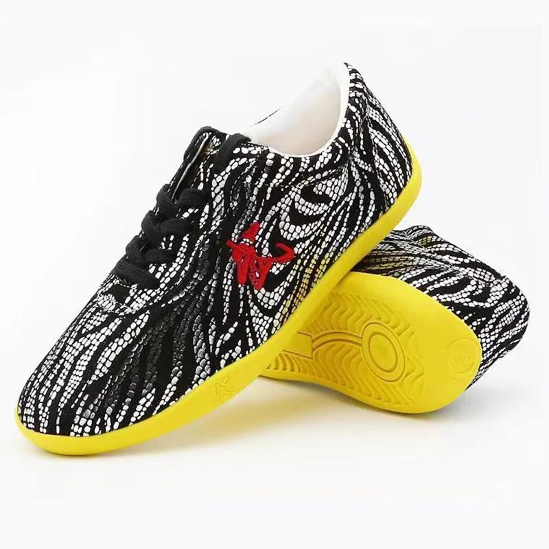 Chaussures chinoises de Wushu en cuir véritable, Taolu, Kungfu, pour la pratique des arts martiaux, 