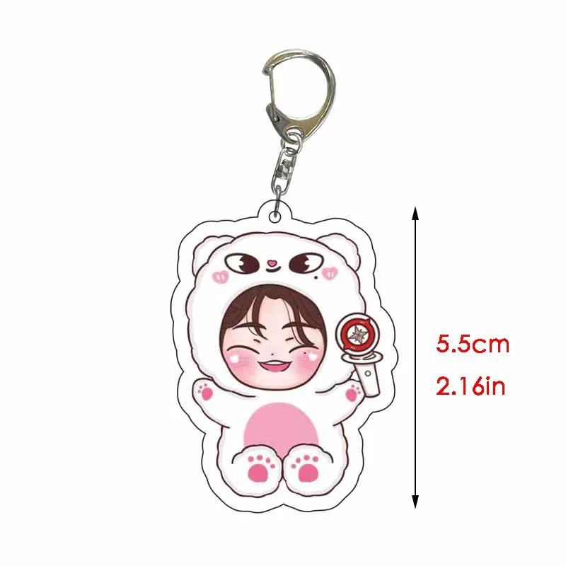 Porte-clés en acrylique KPOP pour les fans, pendentif de sac mignon, accessoires cadeaux, ensemble d
