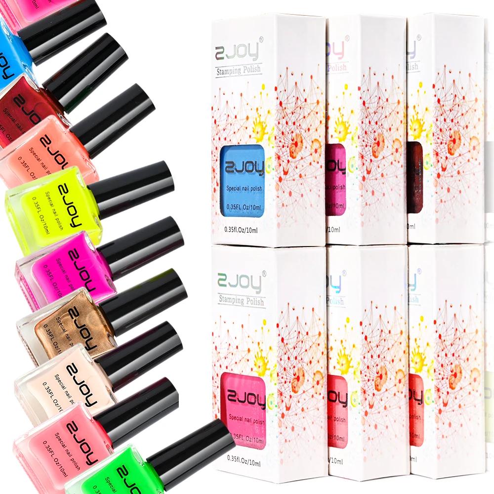 Vernis à ongles coloré noir et blanc, 10ml, laque pour impression d'ongles, plaque d'estampage, 30 c