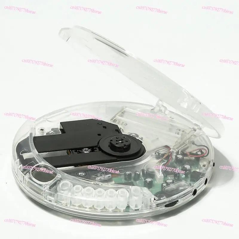 Lecteur CD entièrement Transparent, baladeur, casque d'album Portable, câble USB, haut-parleur exter