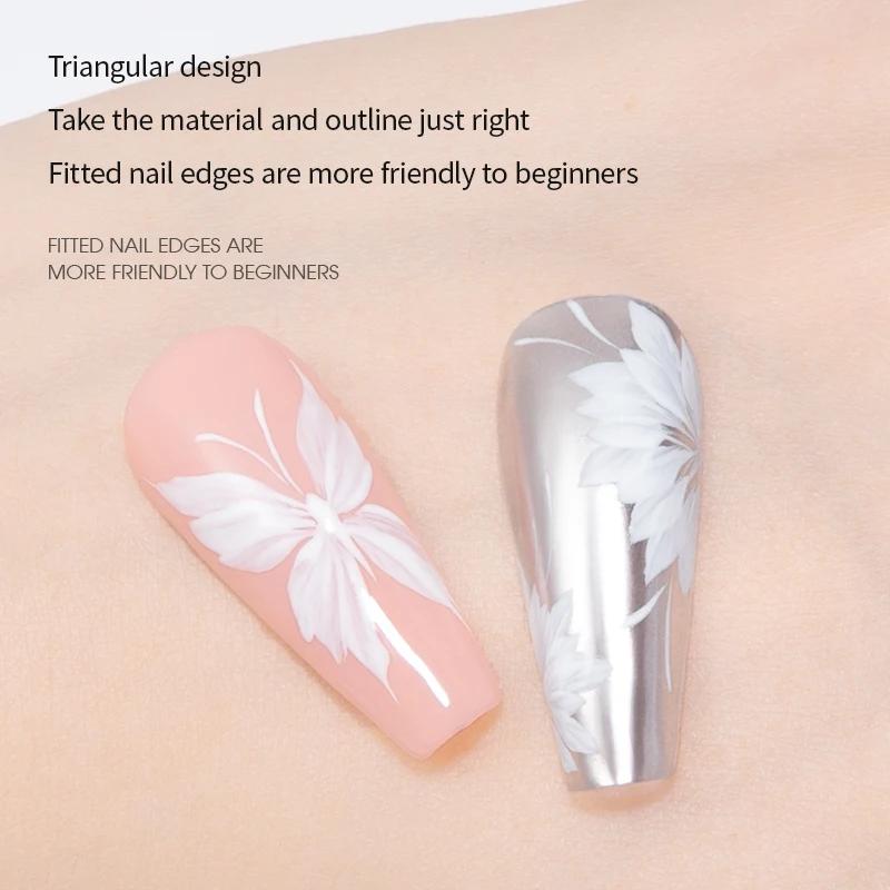 Pinceau de peinture triangulaire pour ongles, 1 pièce, pinceaux pour Nail Art, lignes françaises, ra