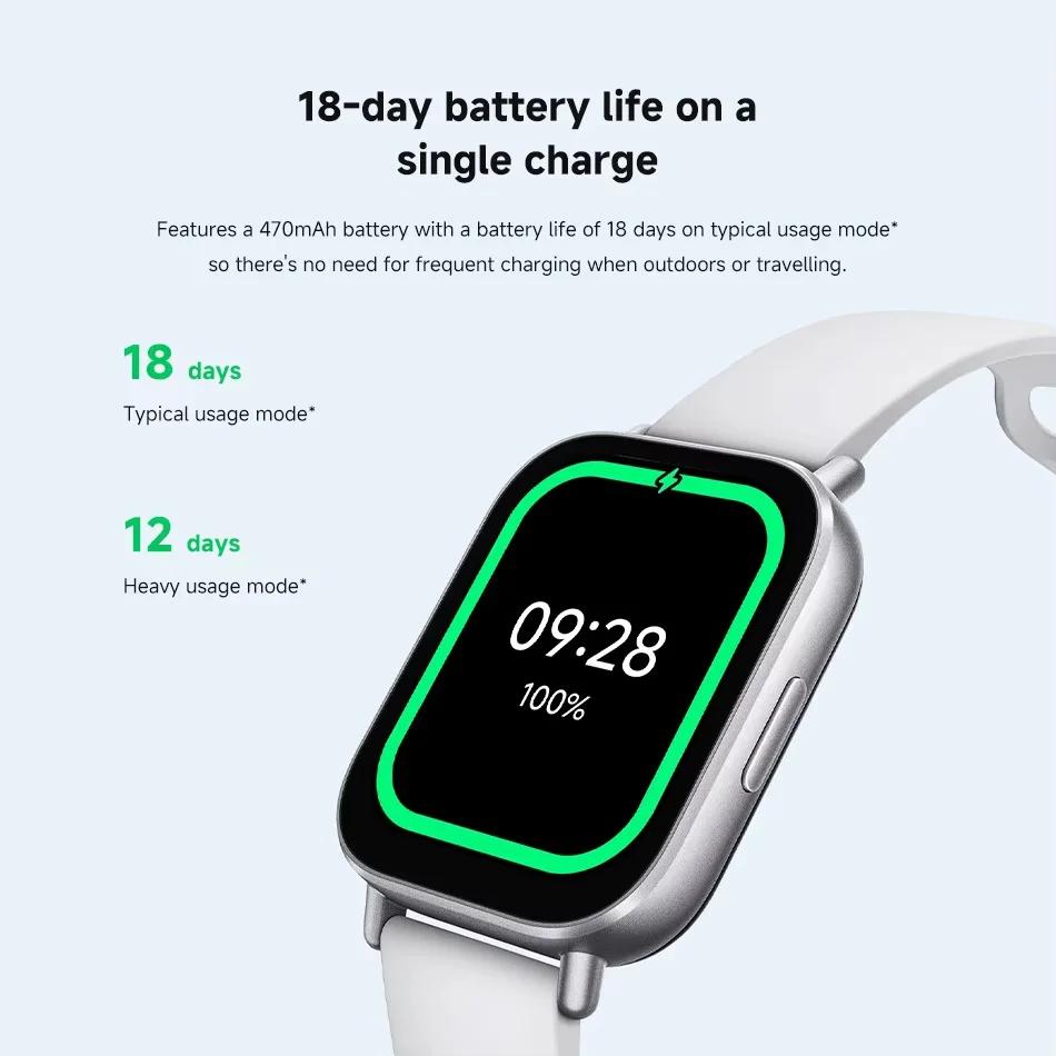 Version mondiale Xiaomi Redmi Watch 5 Active 2 ''affichage jusqu'à 18 jours d'autonomie plus de 140 