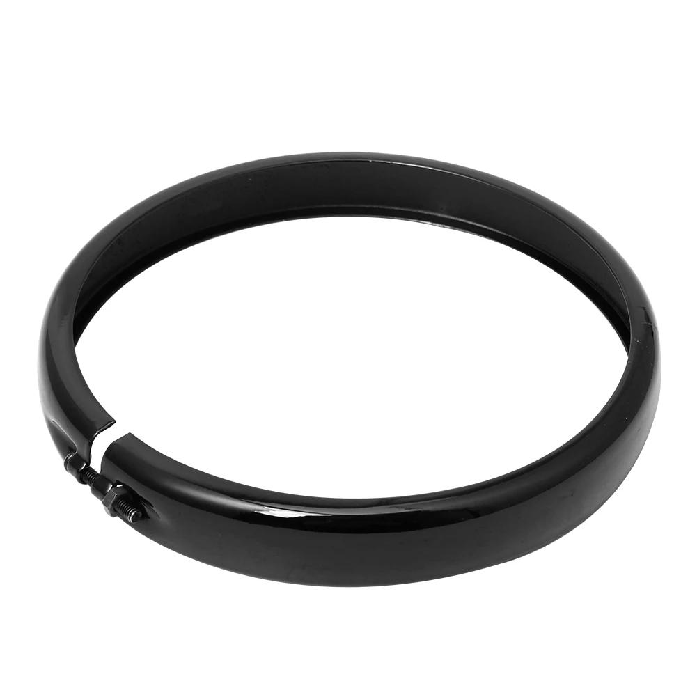 Anneau de garniture de phare de moto noir, 5.75 pouces, pour Harley Sportster Iron XL 883 1200 Dyna 