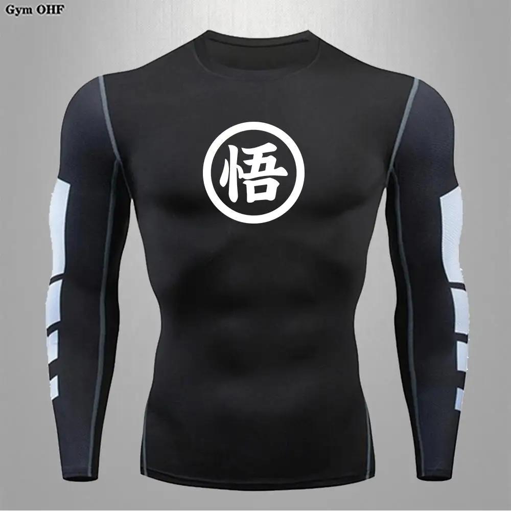Goku imprimer chemises de Compression pour hommes gymnastique entraînement Joging Fitness sous-vêtem