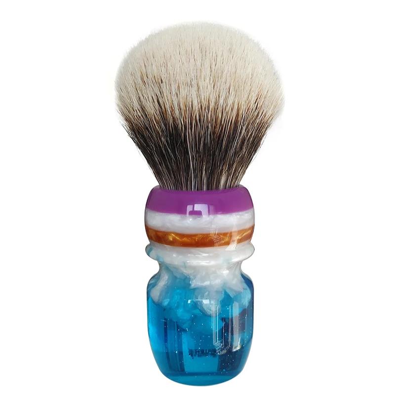 Dscosmetic Coral Manchurian deux brosses à raser en poils de blaireau avec manche en résine pour le 