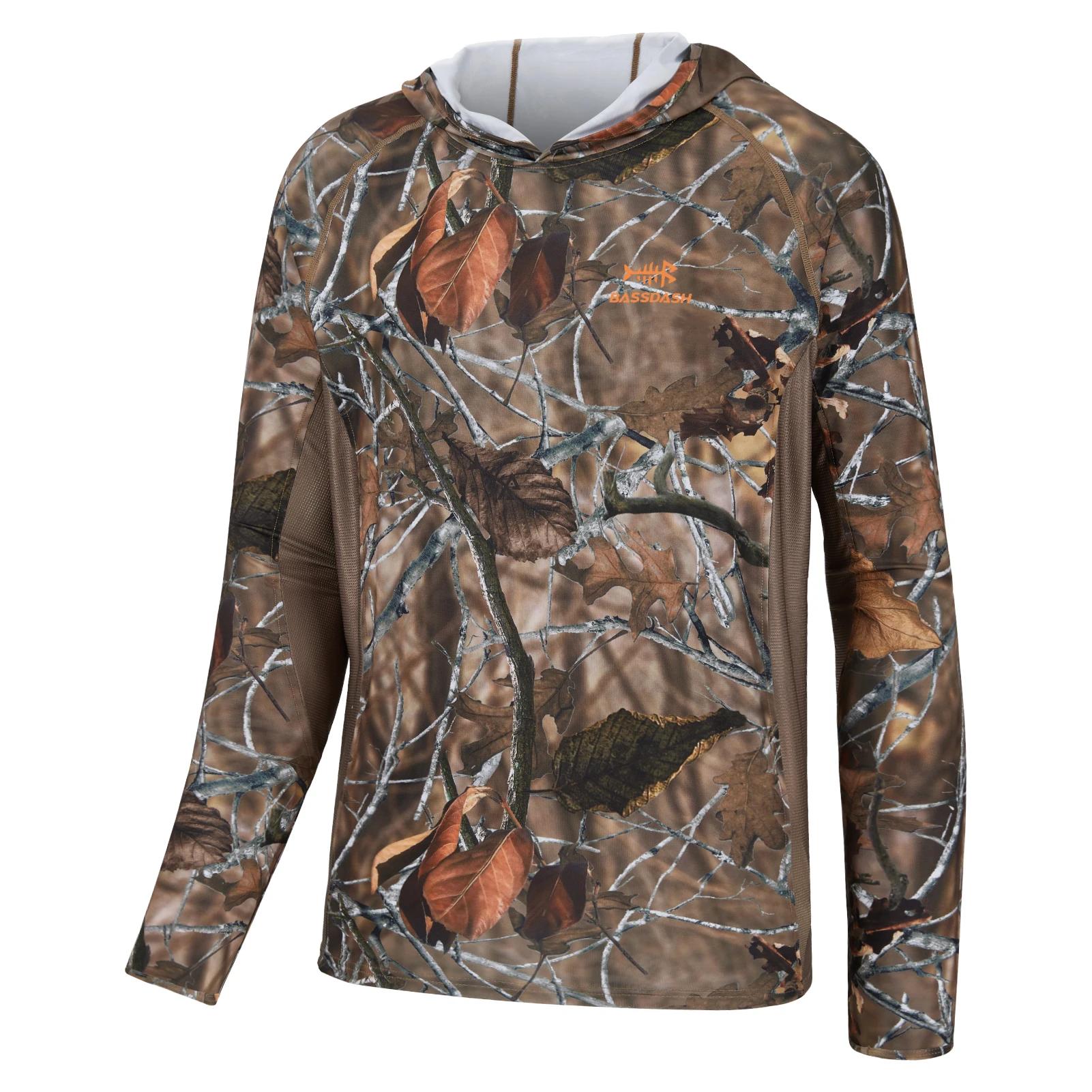 Basssdspatule-Sweat à capuche camouflage de chasse pour homme, chemise de pêche à manches longues av