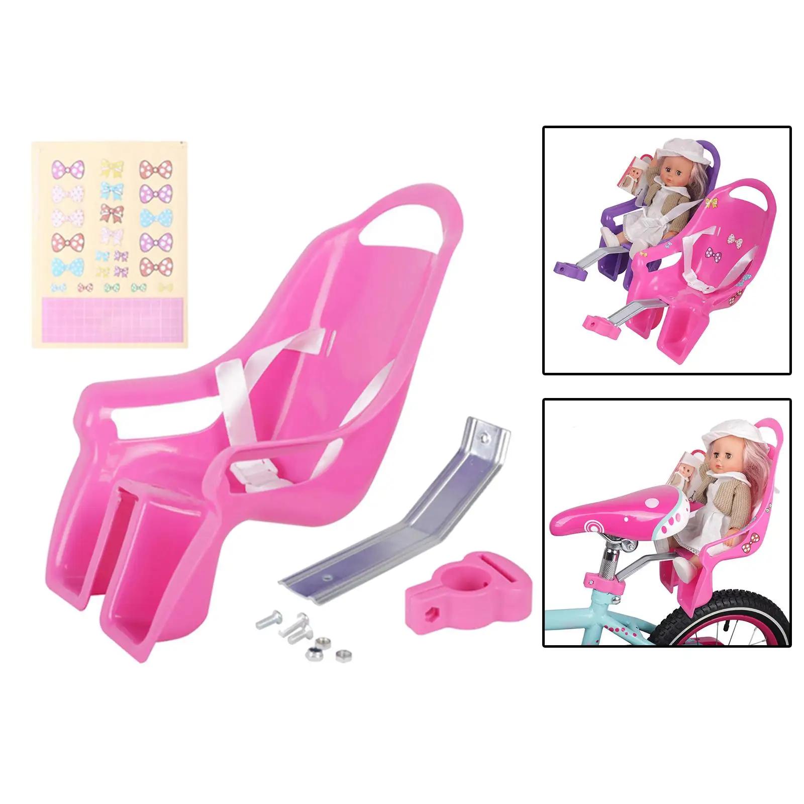 Siège de poupée de vélo pour filles avec décalcomanies de bricolage, décoration de vélo pour enfants