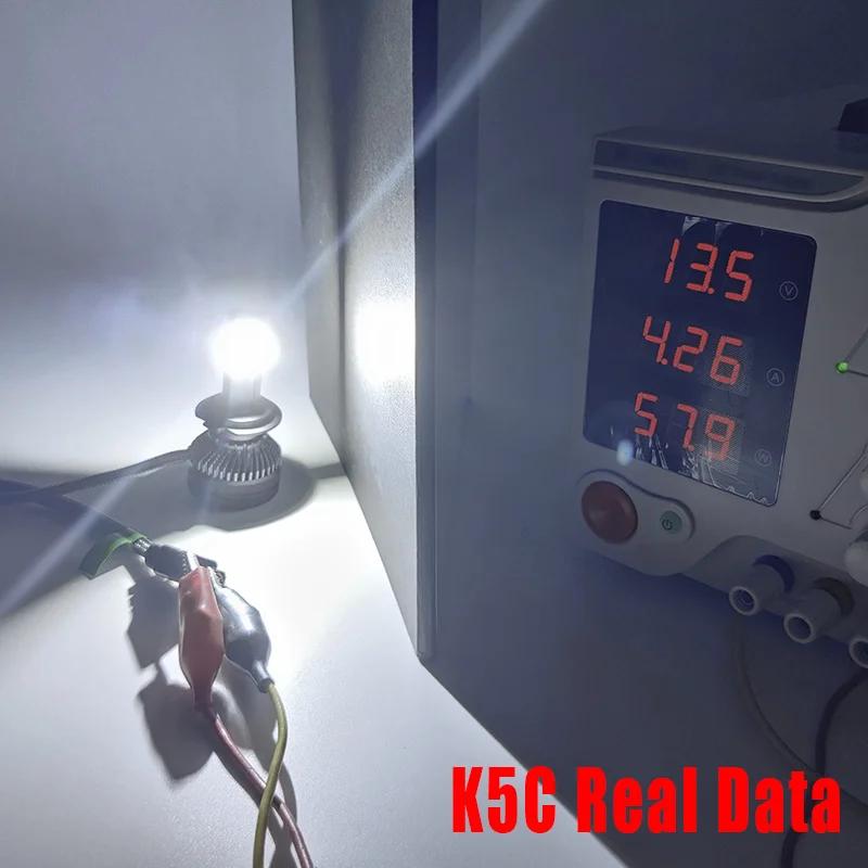 DAWNKNIGHT K5C 4300K 110W H7 H4 lampe à LED Double Tube de cuivre 3000K lumières Led pour voiture H1