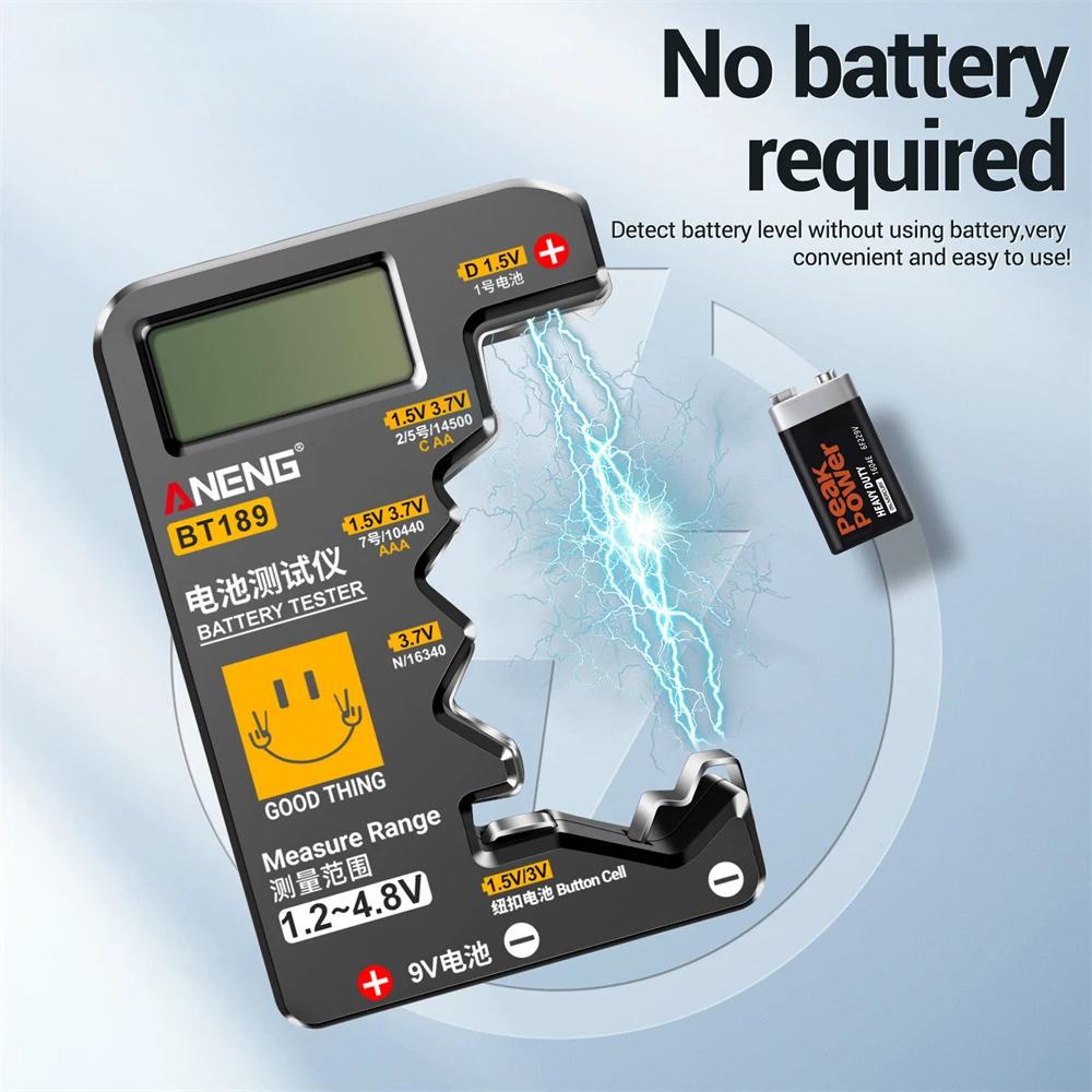 Testeur de batterie Ultra-petit 9V AA AAA, pile bouton universelle, affichage numérique LCD domestiq