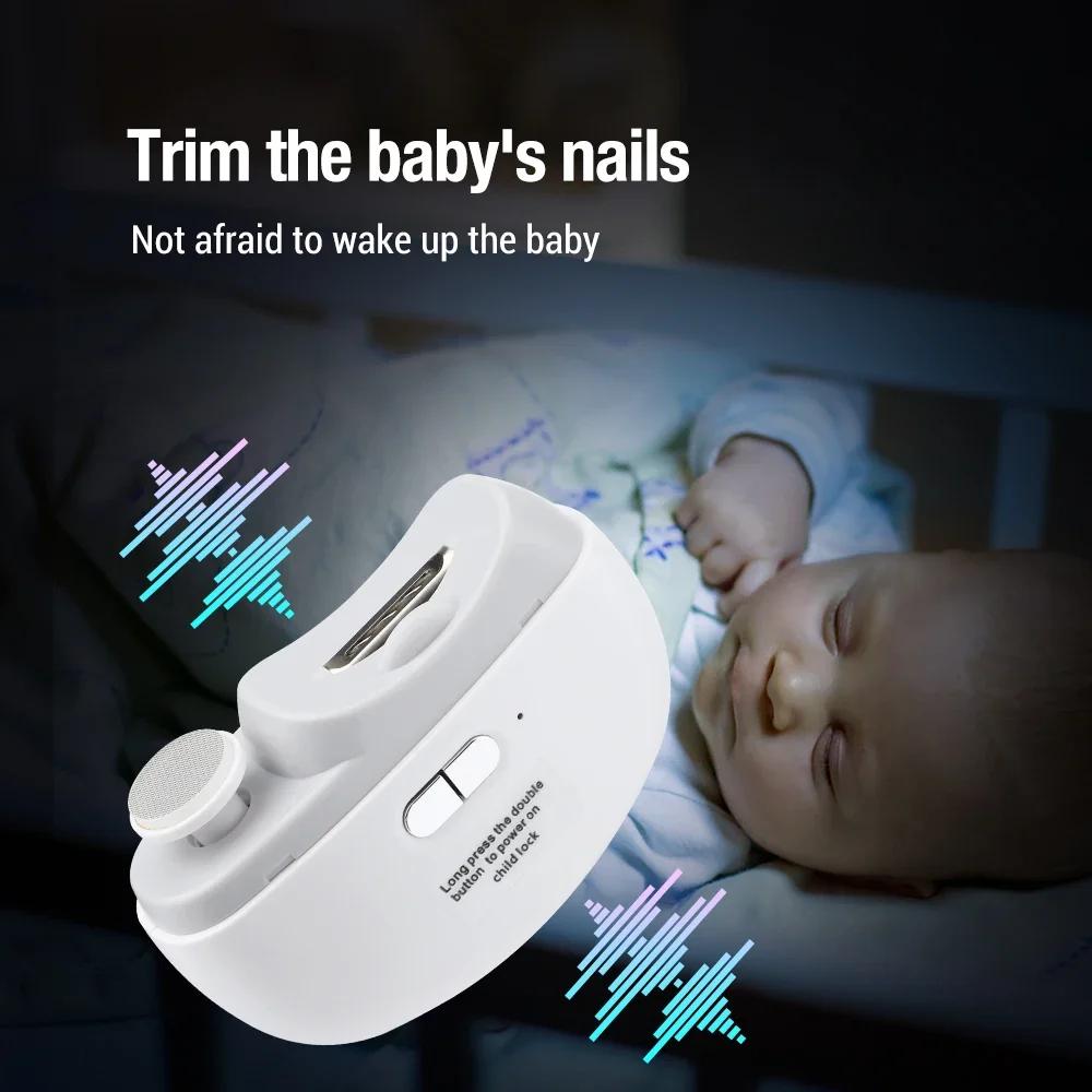 Coupe-ongles électrique, meulage et polissage avec lumière, automatique, Rechargeable, manucure pour