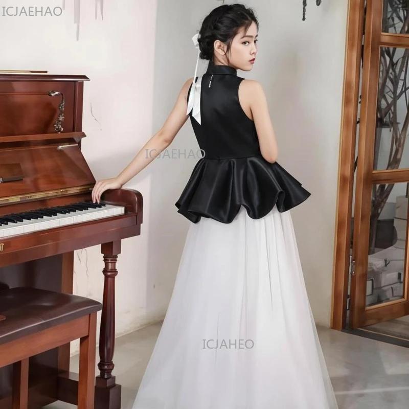 Nouvelle Robe de Soirée Noire pour Filles, Robe de Princesse pour Fête, Spectacle, Anniversaire, Ten