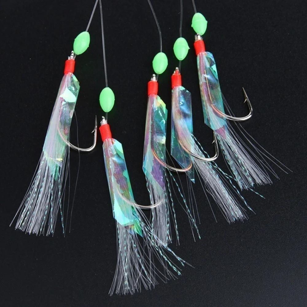 5 pièces/ensemble multicolore doux argent peau de pêche leurre ensemble Imitation poisson crevette a