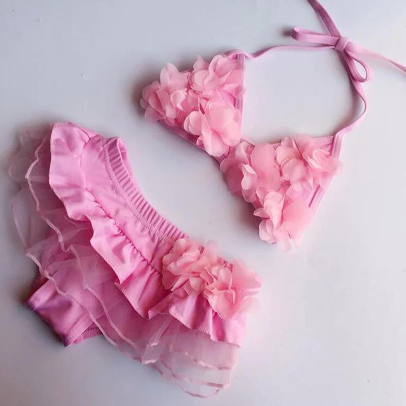 Nouveau maillot de bain pour enfants mignon fleur bébé maillot de bain pour les filles