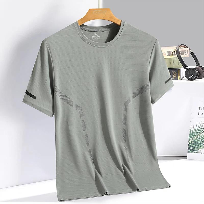 T-shirt running homme respirant été - Top gym fitness manches courtes mince M-5XL