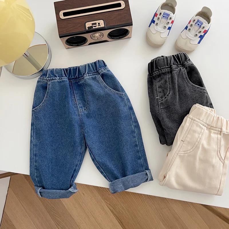 Printemps automne nouveau bébé pantalon décontracté Denim 9M-5T enfants garçons jean droit doux enfa